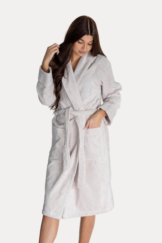 Modalový unisex župan DELUXE - Veľkosť: L, Farba: Svetlo modrá