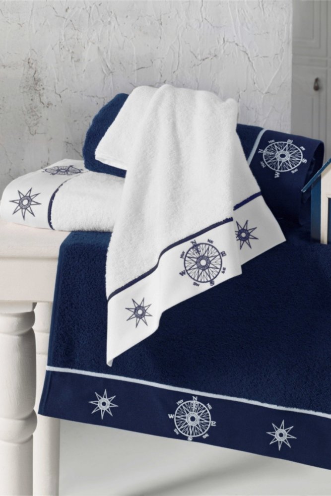 Set cadou prosop și prosop de corp MARINE LADY, 2 buc