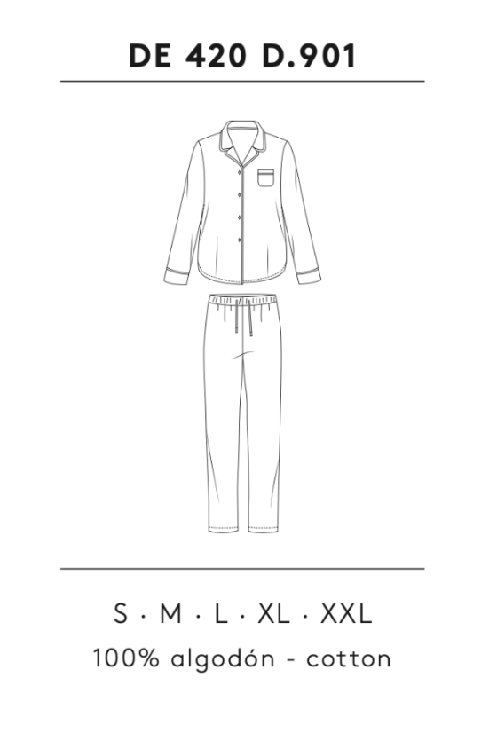 Damenpyjama aus Flanell GEMA