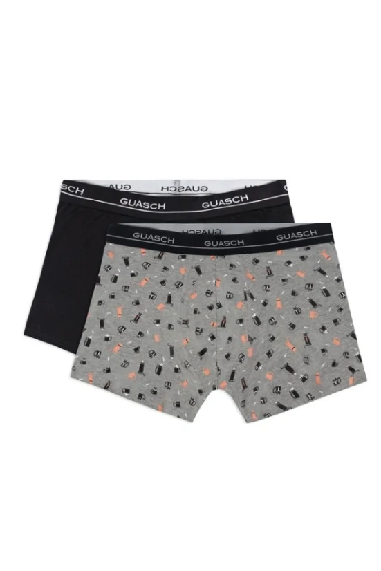 2 Pack, Boxeri pentru bărbați ENZO, din bumbac elastic - Mărime: XL, Ambalaj: În cutie cadou 2 buc