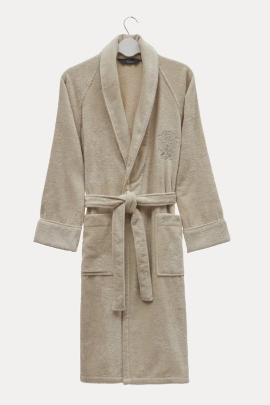 Modal-Bademantel DELUXE für Damen und Herren - Größe: XL, Farbe: Hellgrau / Light Grey