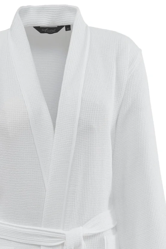 Unisex szlafrok waflowy PIQUE - Rozmiar: M, Kolor: Jasnobeżowy