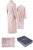 Ženski kopalni plašč QUEEN, brisača in kopalna brisača v darilni škatli