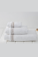 Prosop CHAINE 50 x100 cm - Culoare: Alb – Broderie bej