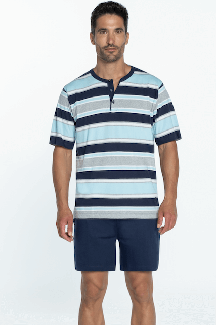 Pánské pyžamo krátké JORGE - Velikost: XL, Barva: Modrá