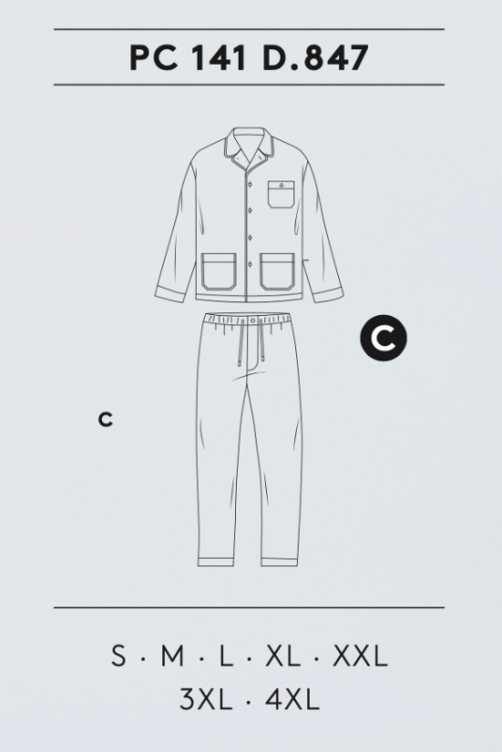 Herren Pyjamas HUGO - Größe: XXL, Farbe: Grau / Grey