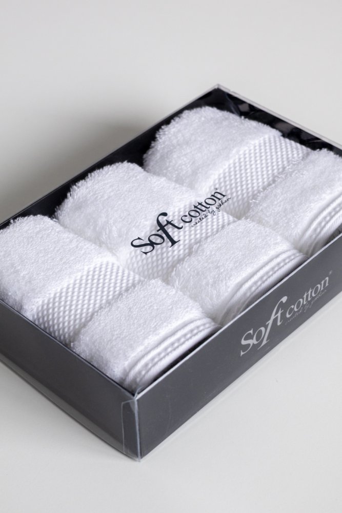 Set cadou prosoape mici DELUXE, 3 buc Alb / White