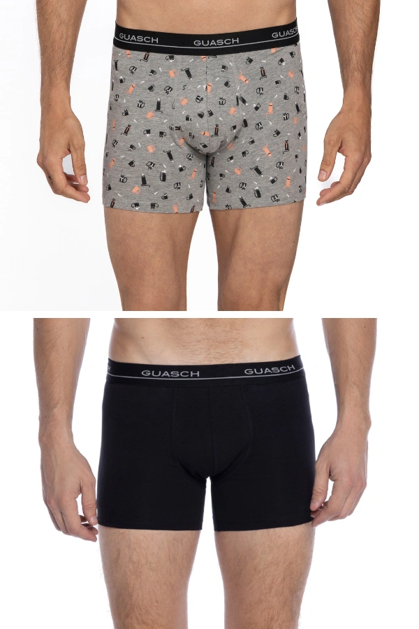 2 Pack, Boxeri pentru bărbați ENZO, din bumbac elastic L În cutie