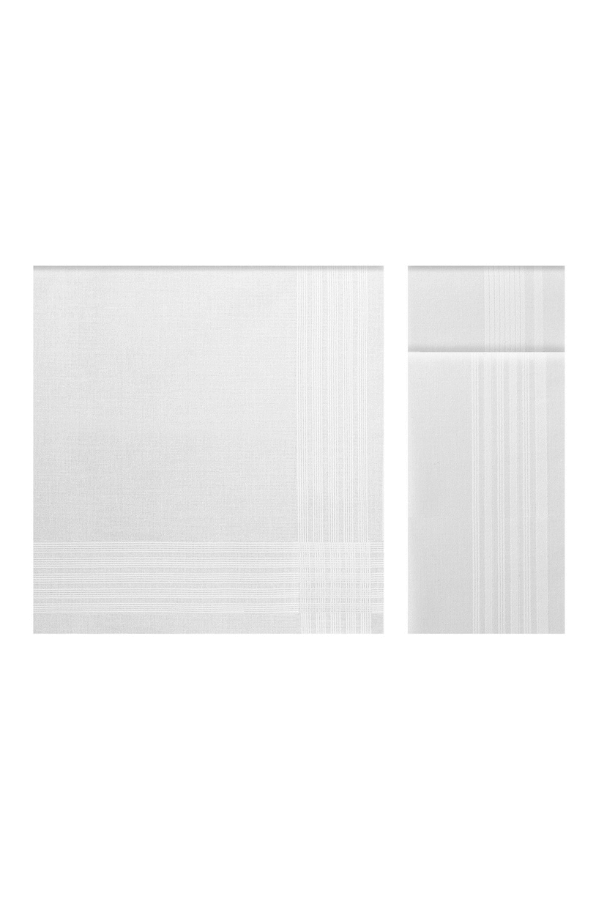 Bavlněné pánské kapesníky URANOS, 6 ks V dárkovém boxu 6 ks Bílá 43 x 43 cm