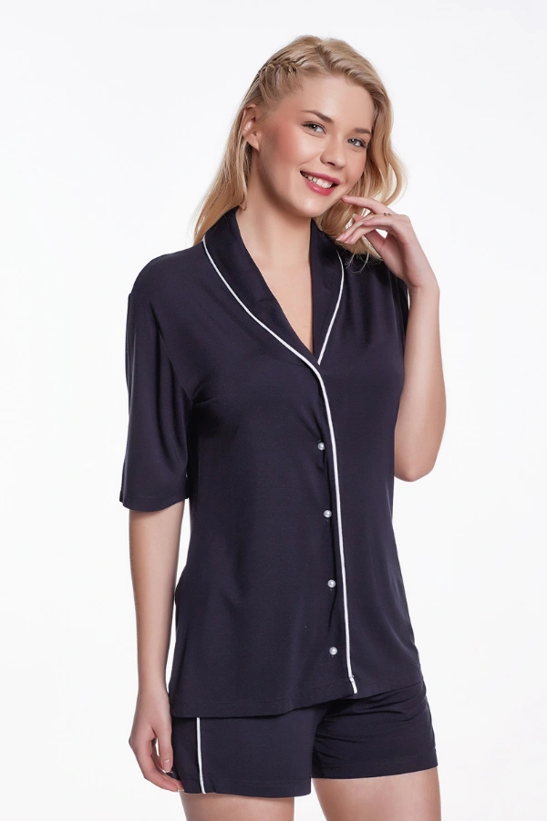 Pijamale femei ELEONOR din bambus S Negru / Black