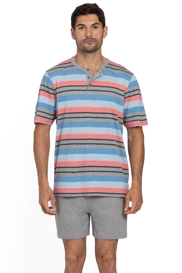 Pánské pyžamo krátké BALTASAR XXL Šedá