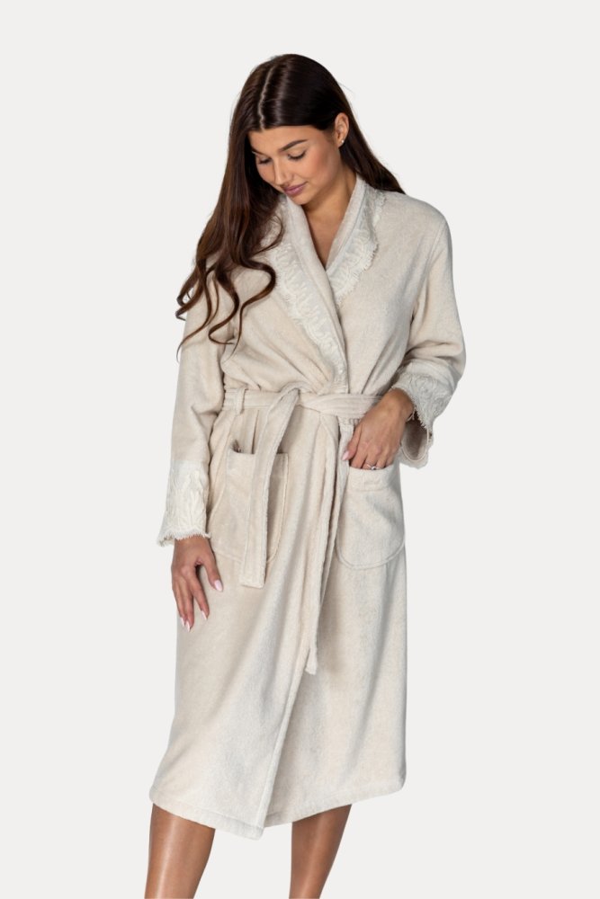 Halat pentru femei MAYA, in cutie cadou M Bej deschis / Light beige