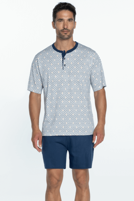 GUASCH Pánské pyžamo krátké SEBASTIAN XL Modrá
