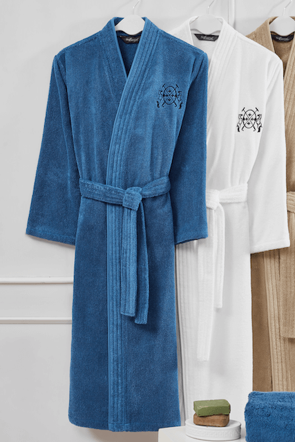 Soft Cotton Pánský župan SMART v dárkovém balení s ručníkem S + ručník 50x100cm +  box Modrá