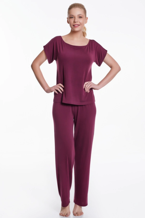 Pijamale pentru femei LIVIA din bambus S Bordeaux