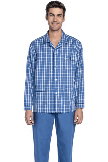 Levně Pánské pyžamo EMANUEL Modrá XL