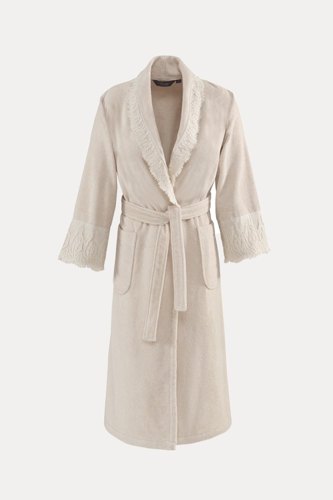 Halat pentru femei MAYA, in cutie cadou L Bej deschis / Light beige