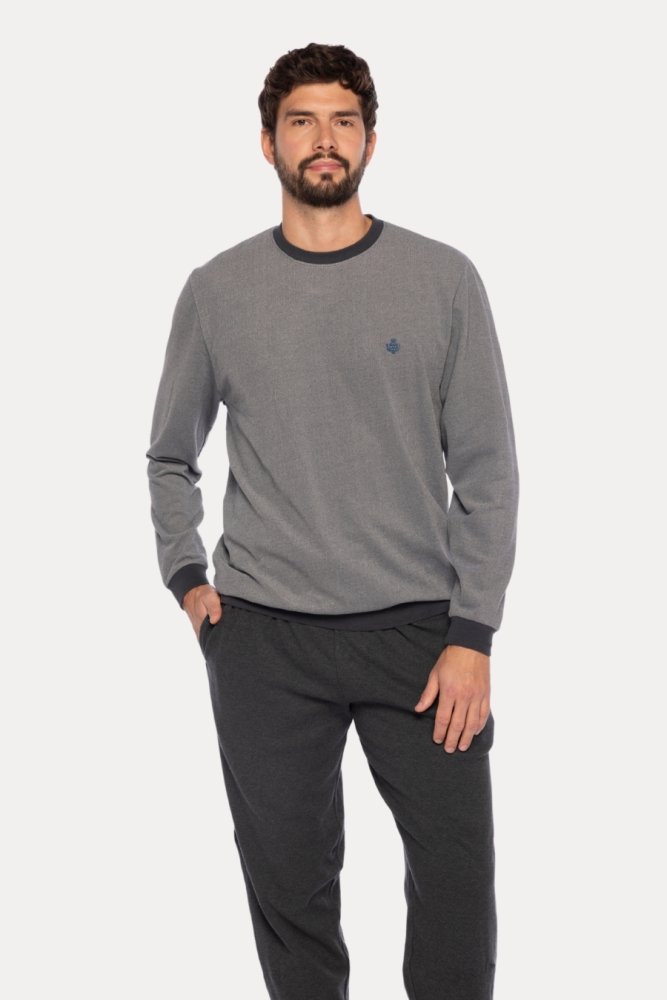 Pijamale pentru bărbați FREDERICO XXL Gri / Grey