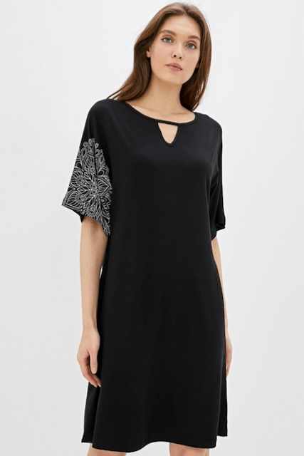 Dámská noční bambusová košilka DEBORA Černá S