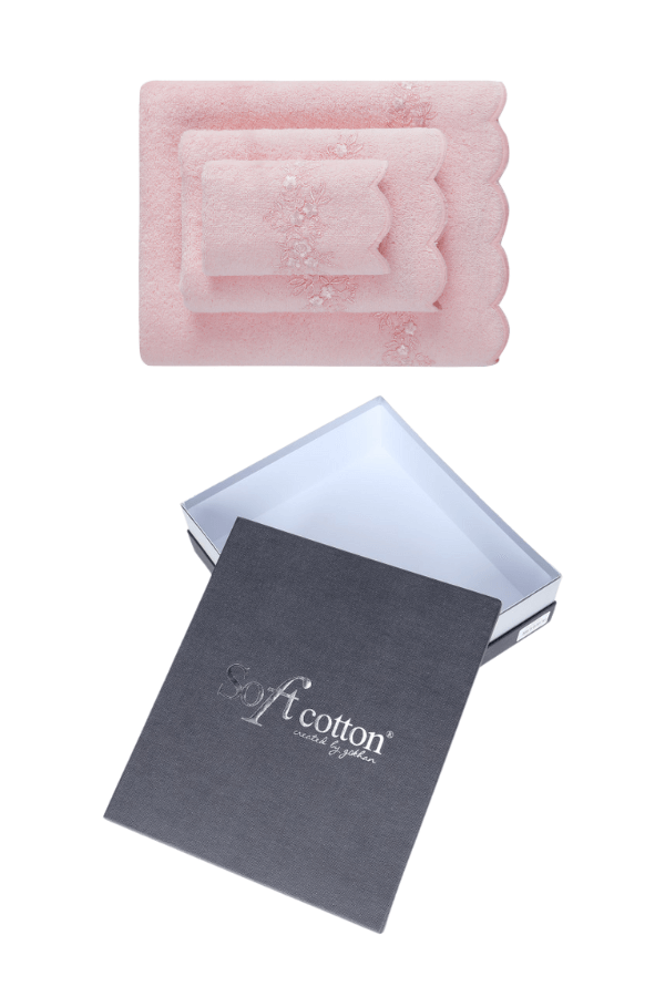 Dárkové balení ručníků a osušky SILVIA, 3 ks Růžová