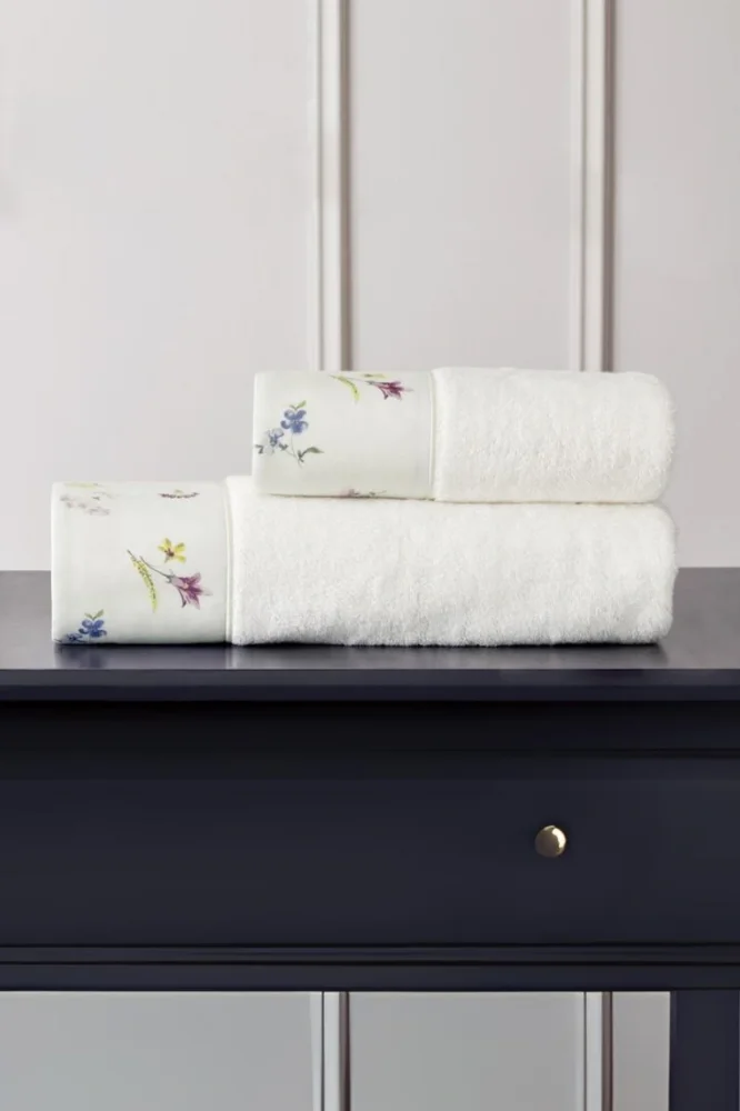 Set prosop și prosop de corp BROCADE, 2 buc Alb / White Set