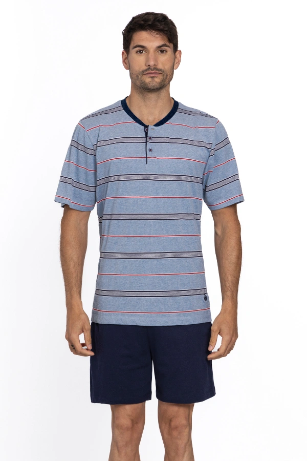 Pijamale pentru bărbați CARLOS XXL Albastru / Blue