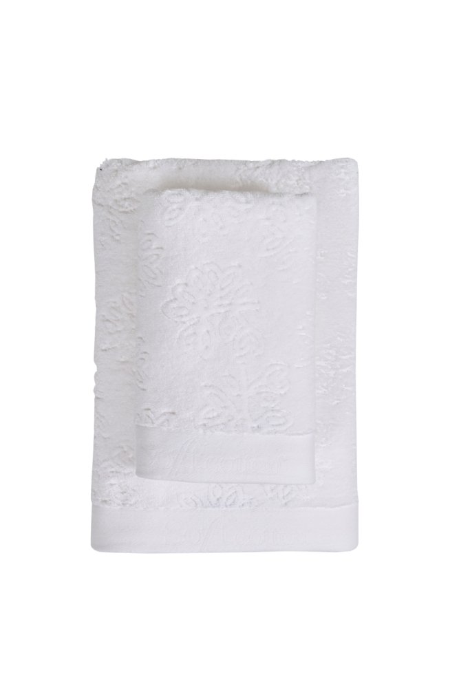 Prosop de corp LEAF 75 x 150 cm Alb / White