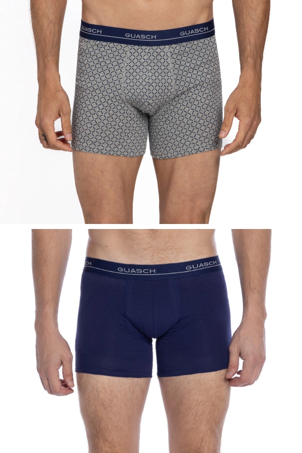 2 Pack, Boxeri pentru bărbați HECTOR, din bumbac elastic M În cutie