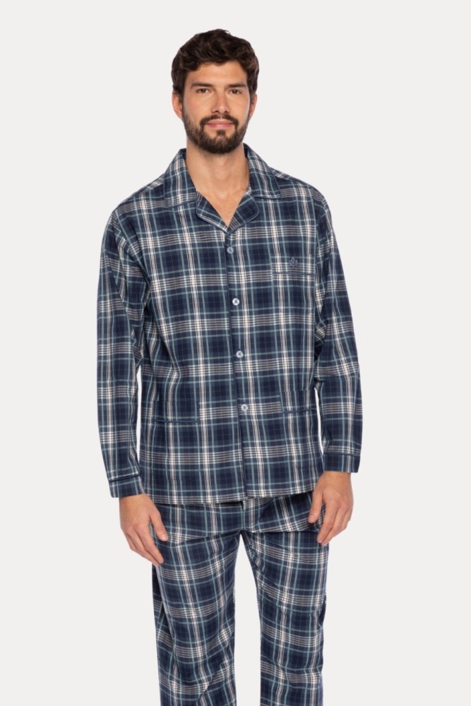 Pijamale pentru bărbați FABIAN L Albastru închis / Navy