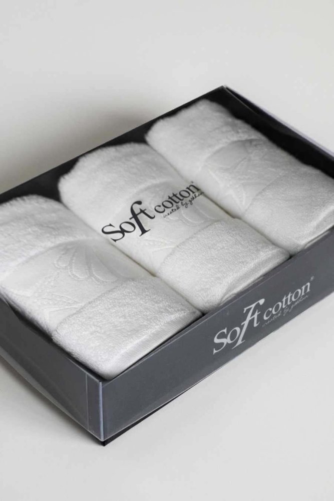Set cadou de prosoape mici STARFISH, 3 buc Alb / White