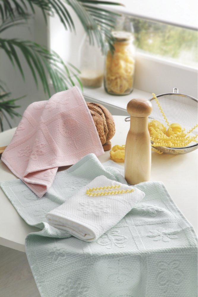 Kuchyňské utěrky FLOWERS MIX, 3 ks Mix Sada