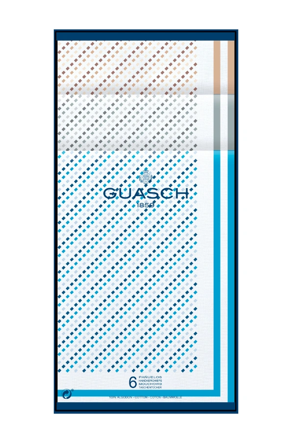 Batiste din bumbac pentru bărbați HEFAISTOS, 6 buc Mix 40 x 40 cm În