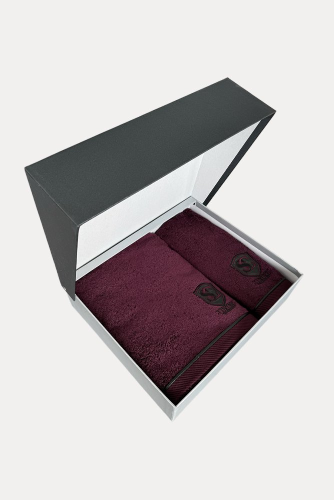 Set cadou prosop și prosop de corp LUXURY, 2 buc Bordeaux