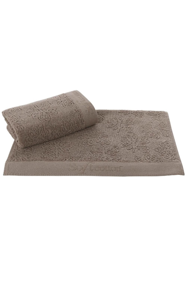 Soft Cotton luxusní ručník a osuška LOFT Hnědá XXL + papučky (42/44) + dárkové balení