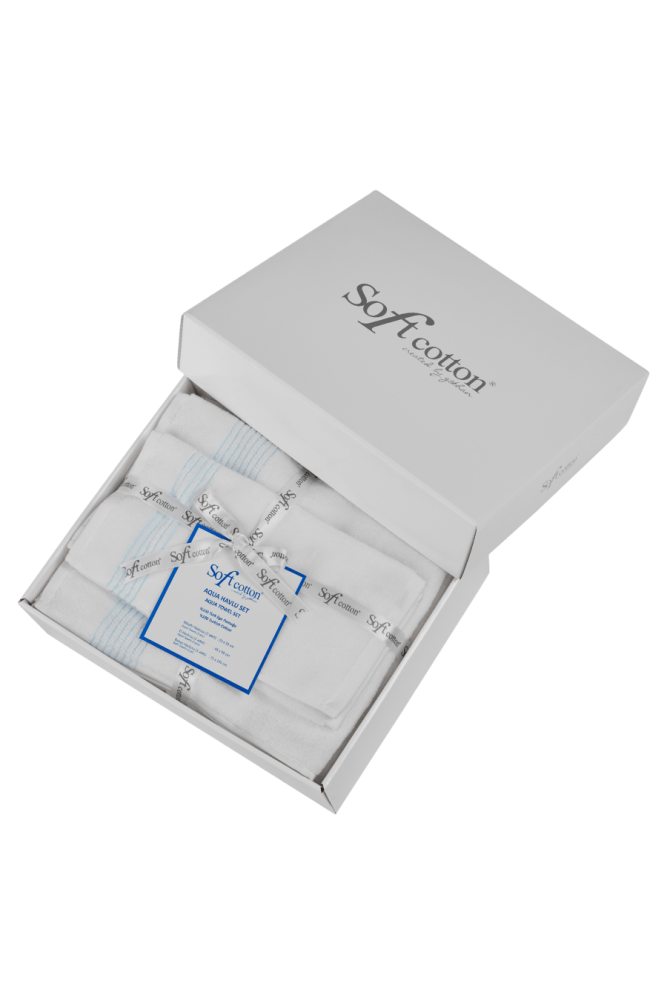Soft Cotton Darčeková sada uterákov a osušiek AQUA