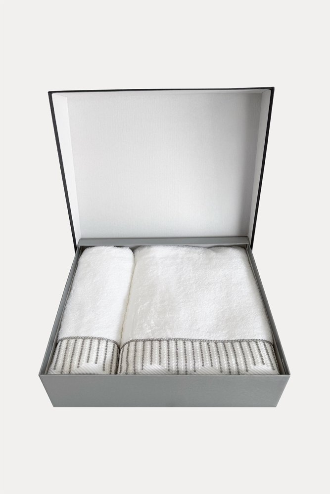 Set prosop și prosop de corp NOVA, 2 buc Alb / White