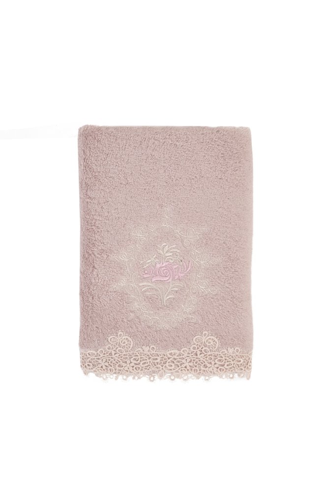 Prosop DESTAN cu dantela 50x100cm Violet / Liliac