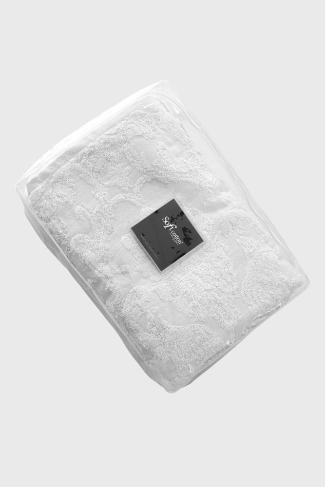 Set prosop și prosop de corp DAMASK, 2 buc Alb / White