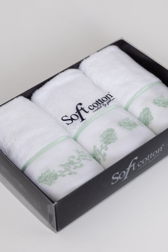 Set cadou de prosoape mici DIARA, 3 buc Menta / Mint