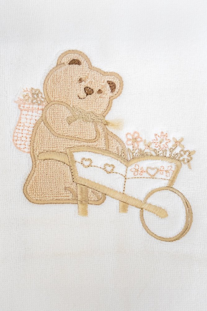 Set cadou pentru copii, prosop și prosop de corp POURTOL, 2 buc Alb