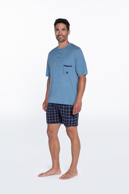 GUASCH Pánské pyžamo krátké FABIO XL Modrá