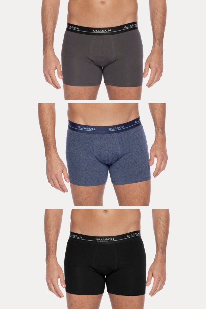 3 Pack, Boxeri pentru bărbați LUIS, din bumbac elastic XXL În cutie