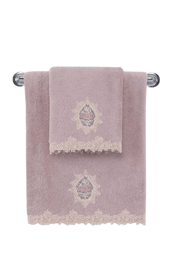 Soft Cotton Dárkové balení ručníků a osušky DESTAN, 3 ks  Fialová / Lila