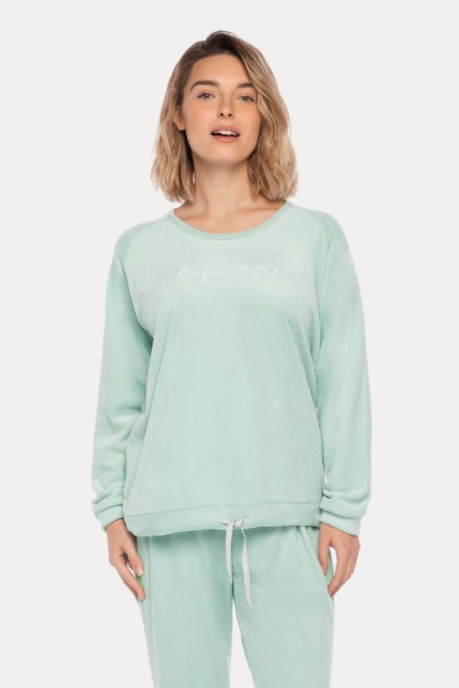 Pijamale călduroase pentru femei RAMONA S Menta / Mint