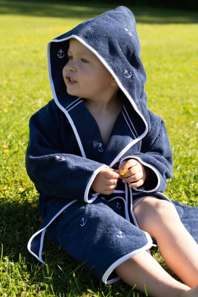 Soft Cotton Detský župan MARINE BOY s kapucňou v darčekovom balení