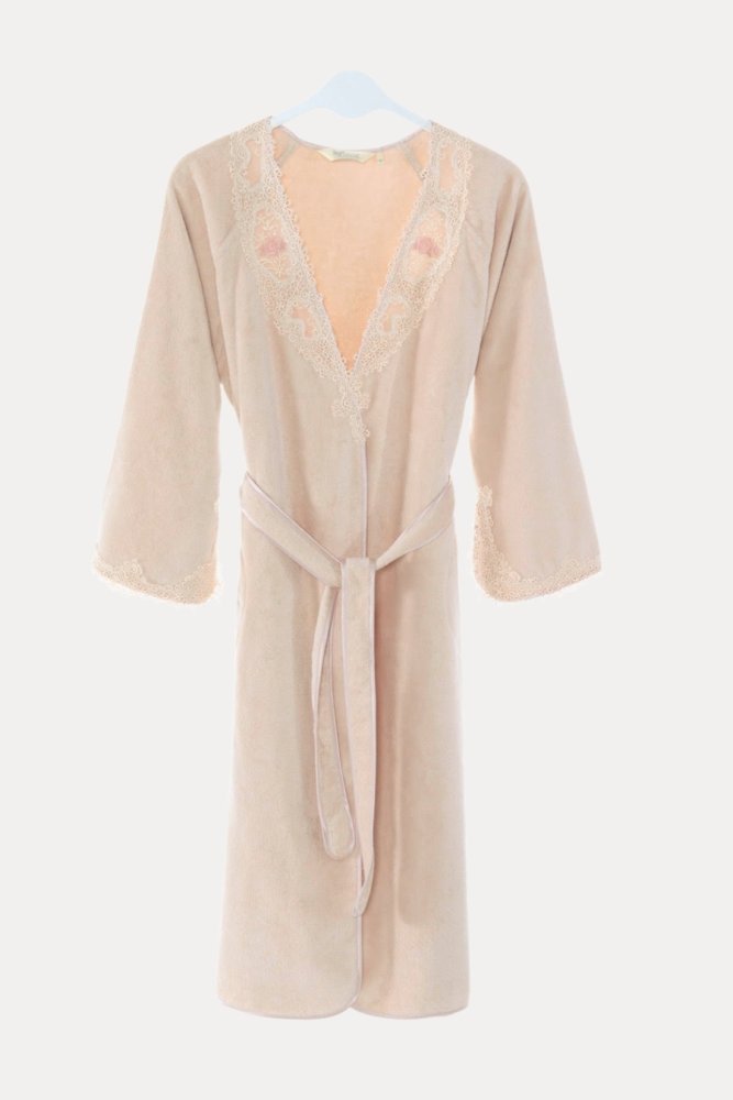 Halat elegant DESTAN de damă în cutie cadou XL Pudrat